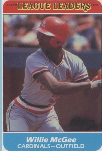 1986 Fleer Major League Leaders - Willie McGee #24