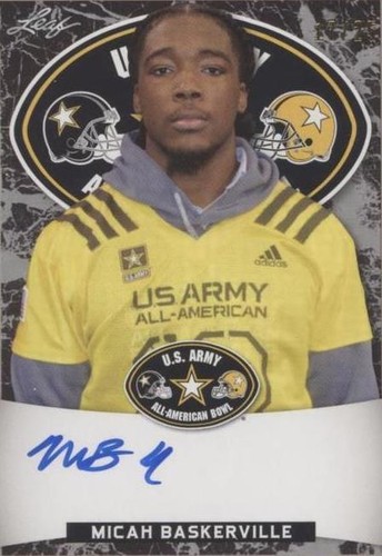 2018 Leaf Metal U.S. Army All-American Bowl Micah Baskerville #ATA-MB1