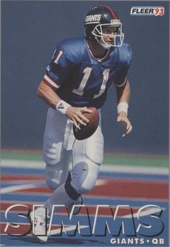 1993 Fleer Shell FACT (Football & Academics: A Championship Team) Phil Simms #80