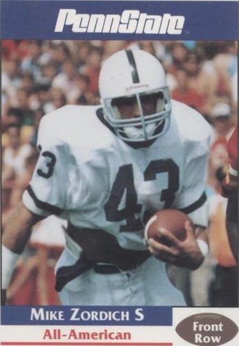 1992 Front Row Penn State Nittany Lions All-Americans Mike Zordich #49