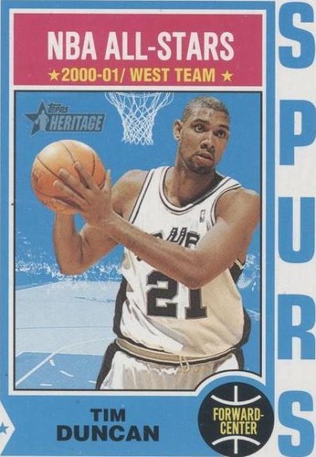 2001-02 Topps Heritage - Tim Duncan #40