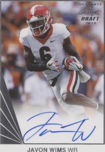 2018 Leaf Ultimate Draft Javon Wims #BA-JW3