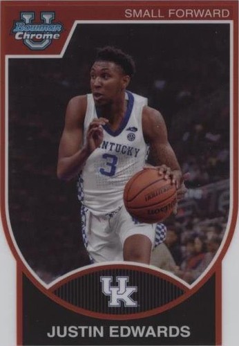 2023-24 Bowman University Chrome - Justin Edwards #07B-10