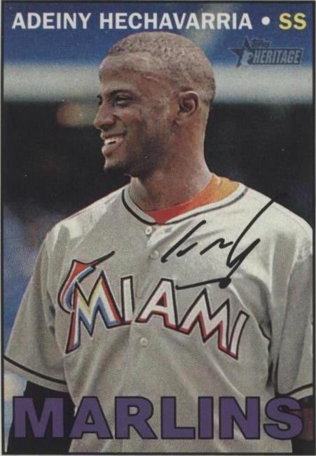 2016 Topps Heritage High Number - Adeiny Hechavarria #592