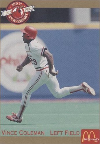 1992 Pacific McDonald's St. Louis Cardinals 100th Anniversary - Vince Coleman #42