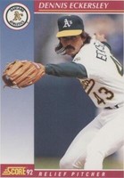 1992 Score - Dennis Eckersley #190