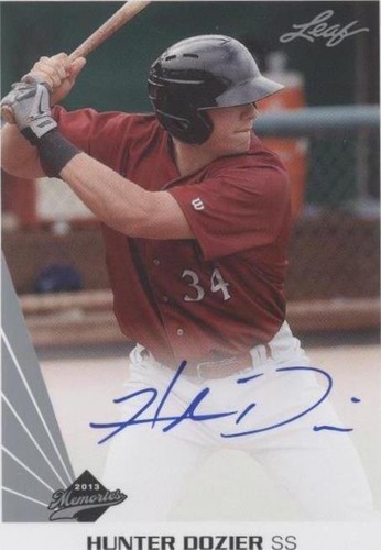 2013 Leaf Memories - Hunter Dozier #A-HD1