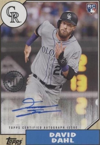 2017 Topps - David Dahl #1987A-DD