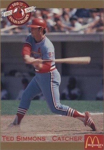 1992 Pacific McDonald's St. Louis Cardinals 100th Anniversary - Ted Simmons #35