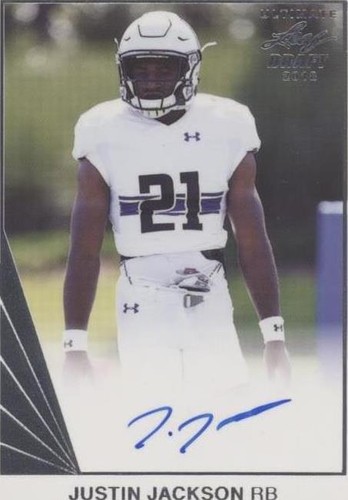 2018 Leaf Ultimate Draft Justin Jackson #BA-JJ1
