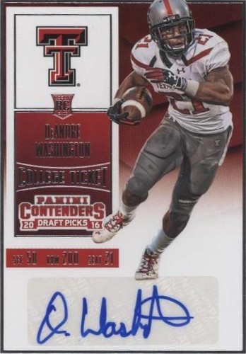 2016 Panini Contenders Draft Picks DeAndre Washington #221