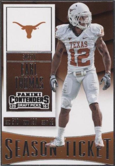 2016 Panini Contenders Draft Picks Earl Thomas III #35