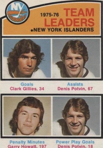 1976-77 O-Pee-Chee - Clark Gillies Denis Potvin Garry Howatt #389
