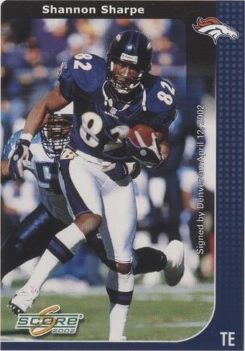 2002 Score Shannon Sharpe #22