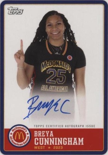 2023 Topps Chrome McDonald's All American - Breya Cunningham #PA-BC