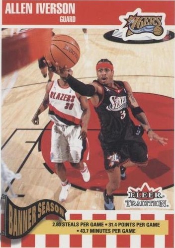 アイバーソン　カード　Allen Iverson 02-03 Fleer Allen Iverson 2002-03 Fleer Tradition #264 BASKETBALL Card