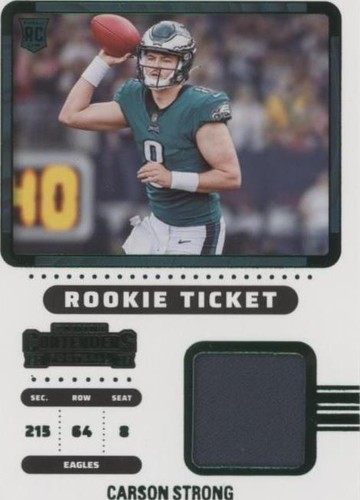 2022 Panini Contenders Carson Strong #RTS-CST