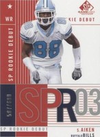 2003 SP Game Used Edition Sam Aiken #178