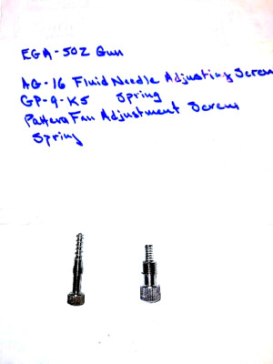 DeVilbiss EGA-502 Touch Up/Detail Gun Fluid Adjustment and Fan Control Valves