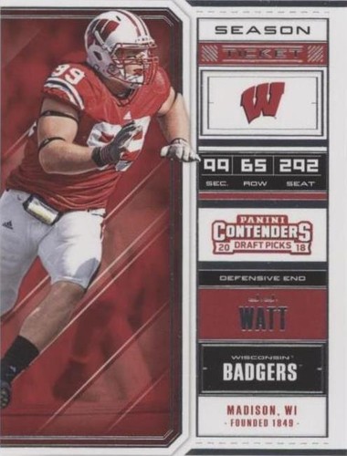 2018 Panini Contenders Draft Picks J.J. Watt #44