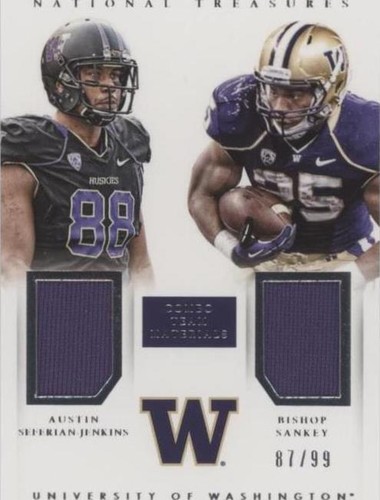 2015 Panini National Treasures College Austin Seferian-Jenkins Bishop Sankey #38