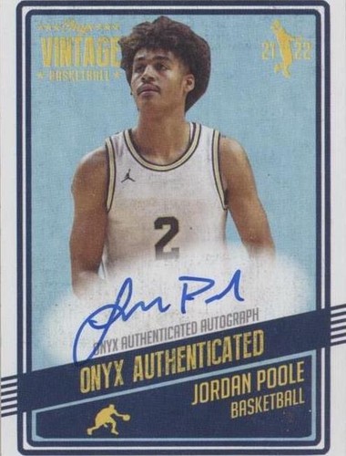 Jordan Poole サインカード /25枚限定 2021-22 Onyx Authenticated Vintage JORDAN POOLE AUTO