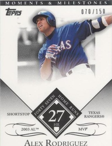 2007 Topps Moments & Milestones - Alex Rodriguez #27-27
