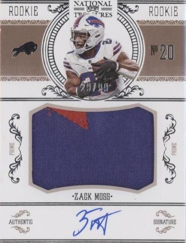 2020 Panini National Treasures Zack Moss #CRS-ZM