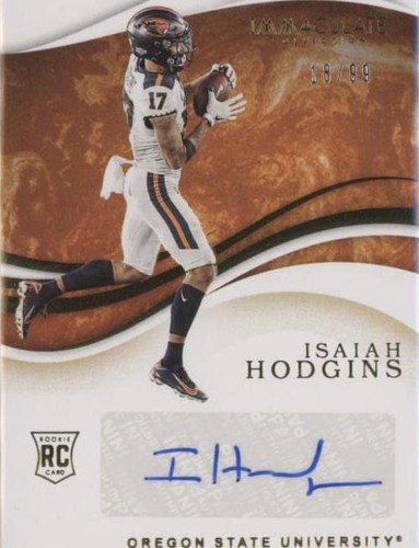 2020 Panini Immaculate Collection Collegiate Isaiah Hodgins #69