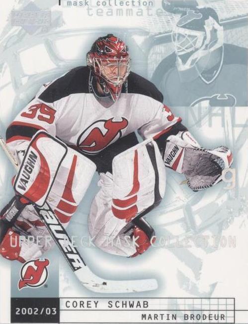 2002-03 Upper Deck Mask Collection - Corey Schwab Martin Brodeur #51