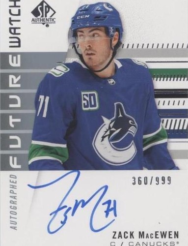 2019-20 SP Authentic - Zack MacEwen #170