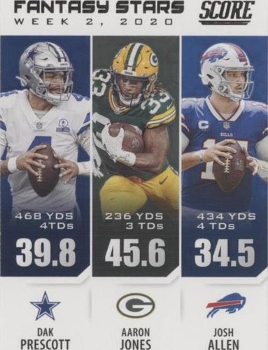 2021 Score Aaron Jones Dak Prescott Josh Allen #FS2