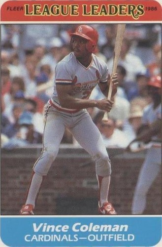 1986 Fleer Major League Leaders - Vince Coleman #7
