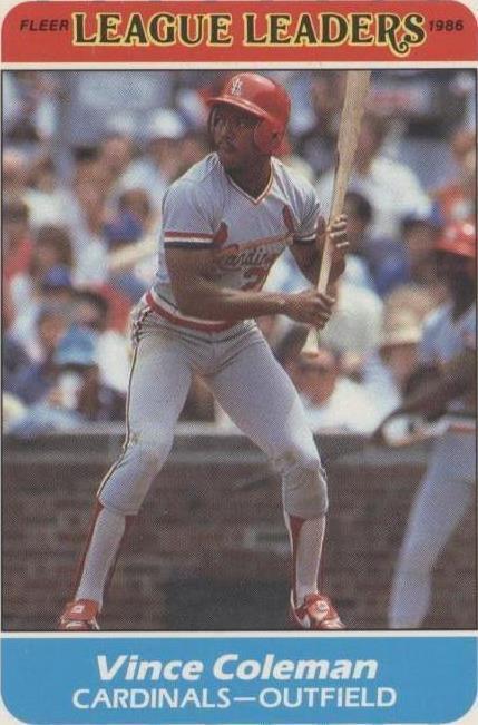 Fleer Major League Leaders 1986 - Vince Coleman #7