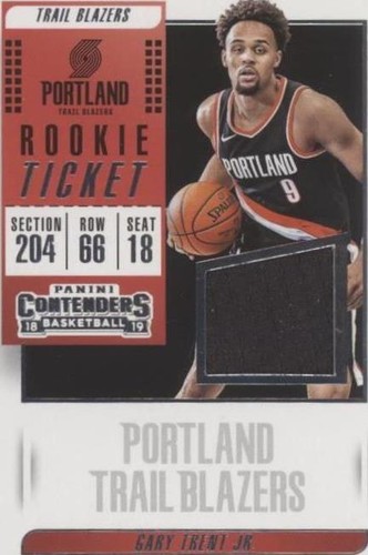 2018-19 Panini Contenders - Gary Trent Jr. #RT-GTJ