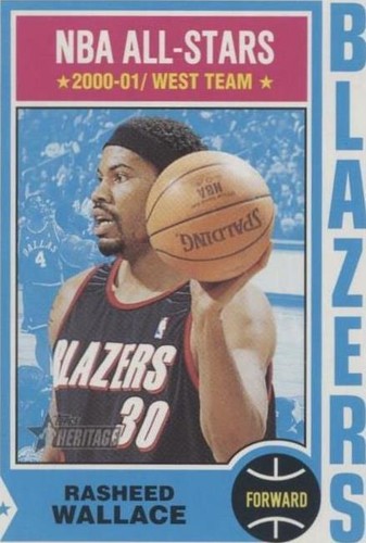 2001-02 Topps Heritage - Rasheed Wallace #77