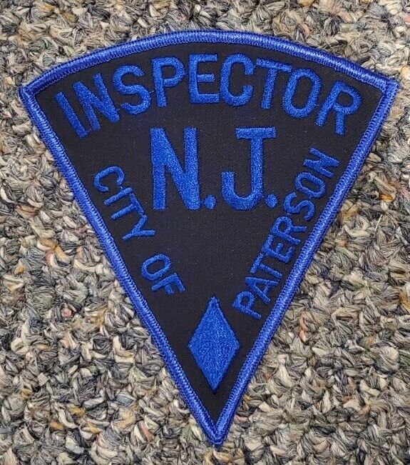 Vintage Paterson New Jersey DPW Public Works Inspector Patch - NJ Triangle 