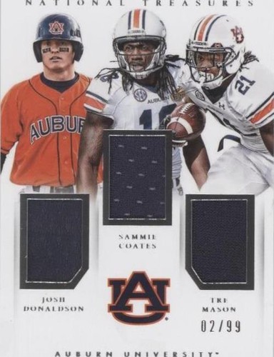 2015 Panini National Treasures College Josh Donaldson Sammie Coates Tre Mason #5