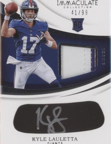 2018 Panini Immaculate Collection Kyle Lauletta #EB-KL