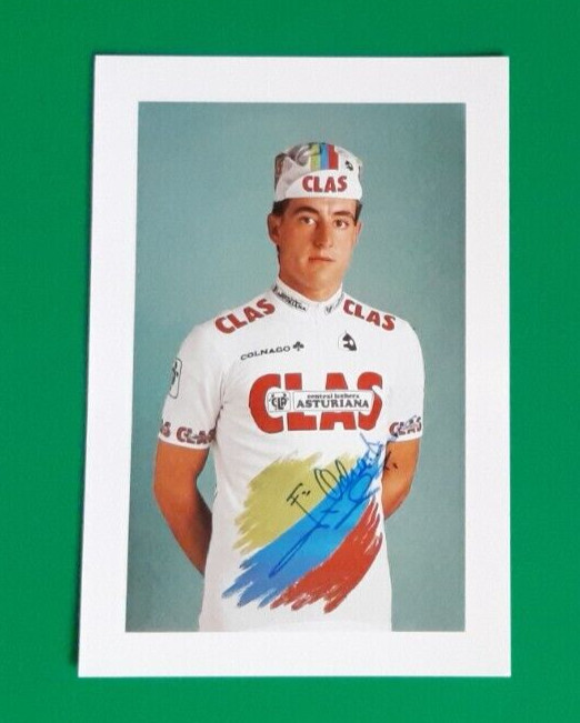 Cyclisme Carte Cycliste Francisco Ochaita Sanz Ã©Quipe Clas 1989 SignÃ©E