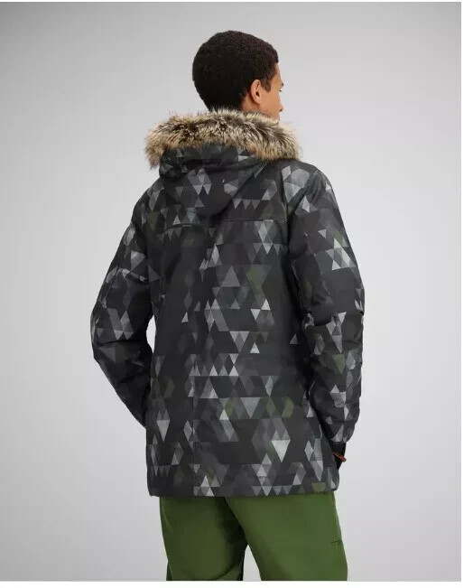 Pre-owned Obermeyer Ridgeline Insulated Jacket Faux Fur Men's Size M In Multicolor