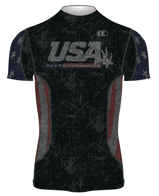 Клифф Кин | SBDUUS19 Limited Edition USA Black Flag Wrestling Compression Shirt
