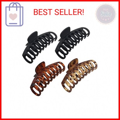 OWIIZI Large Hair Claw Clips for Women 4.3'' Matte Leopard Jumbo Hair Clips Non-S