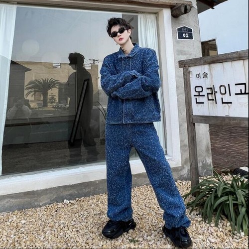 jimwag BOXLOGO denim setup jacket＆ pants JIMWAG