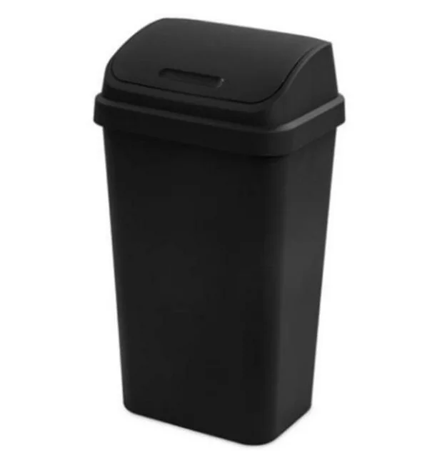 Greenco Mesh Wastebasket Trash Can, 4.5 Gallon, Black, 2 Pack 