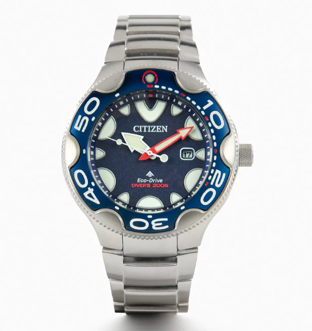Pre-owned Citizen Bn0231-52l Promaster Blue Dial Orca Dive Watch Stainless Steel Bracelet