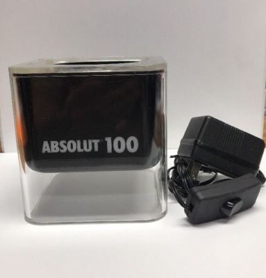 ABSOLUT 100 Lit Pedestal Bottle Light 750ml Barware Bottle Display
