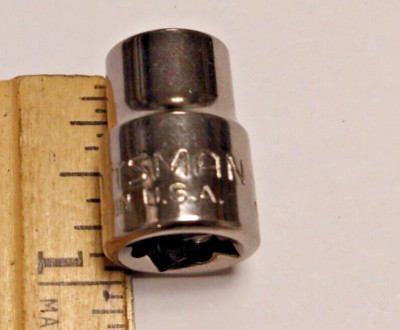 Craftsman 3/8'' Drive 3/8'' 6 Point Shallow Socket SAE G2 43001 USA NOS