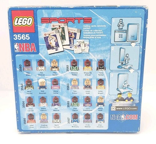 2 NEW LEGO NBA COLLECTORS BASKETBALL SET 3565 NASH PIERCE STACKHOUSE SEALED 2003