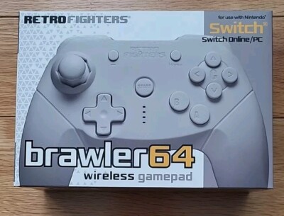 Retro Fighters Brawler64 NSO N64 - Bluetooth - PC - Switch - White Wireless